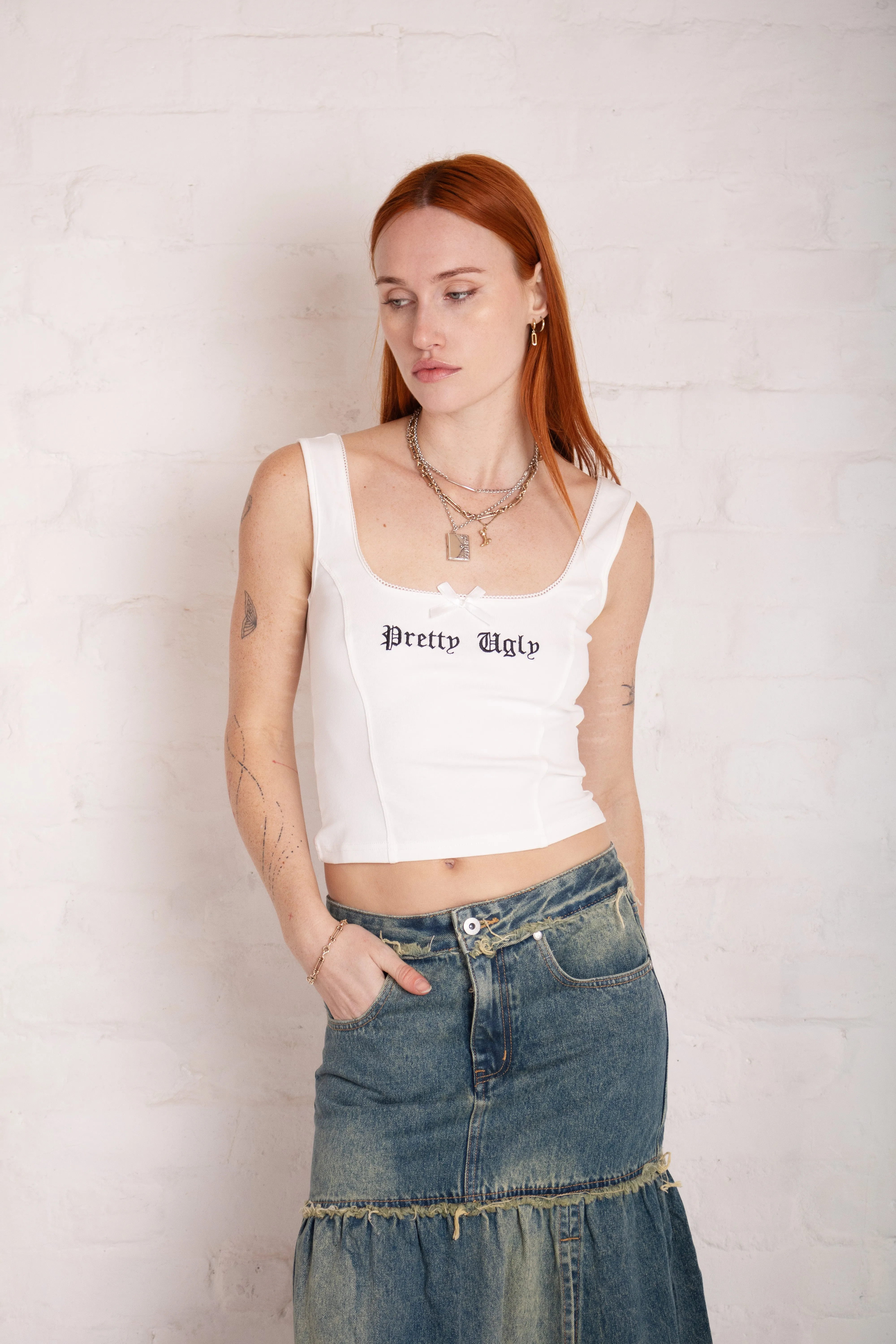 Ursula Corset Slogan Tank Top