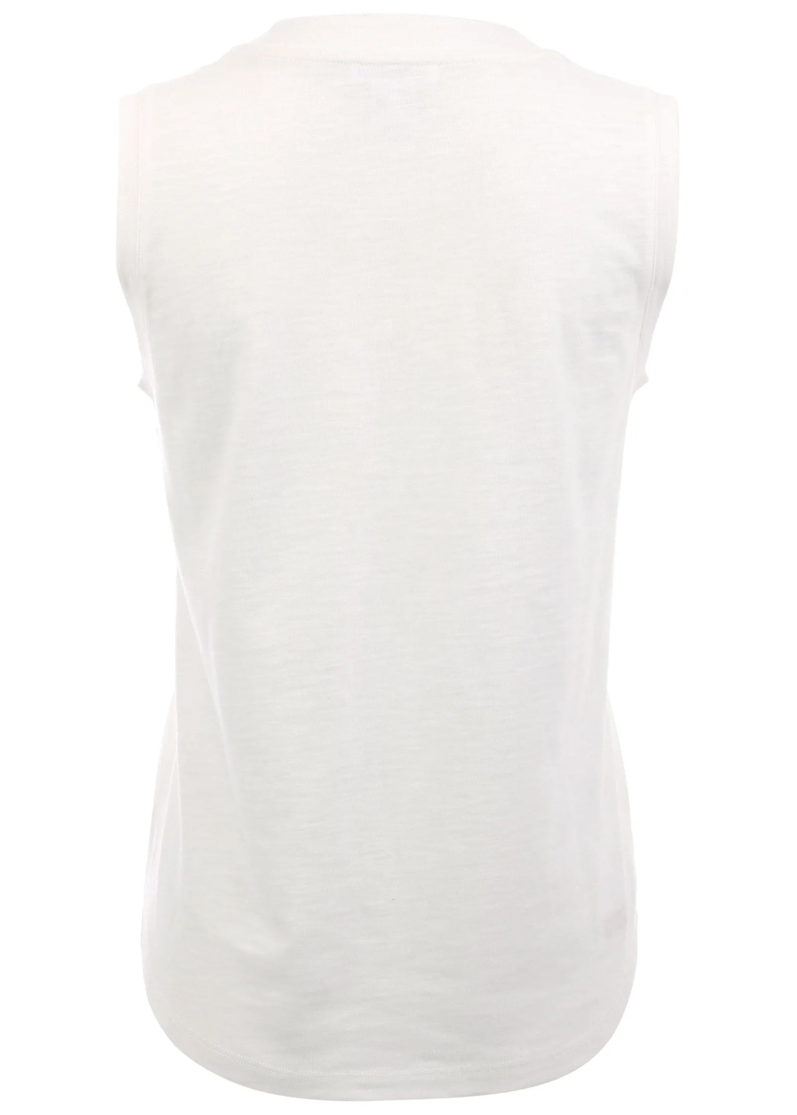 V-Neck Shirred Tank - Off White