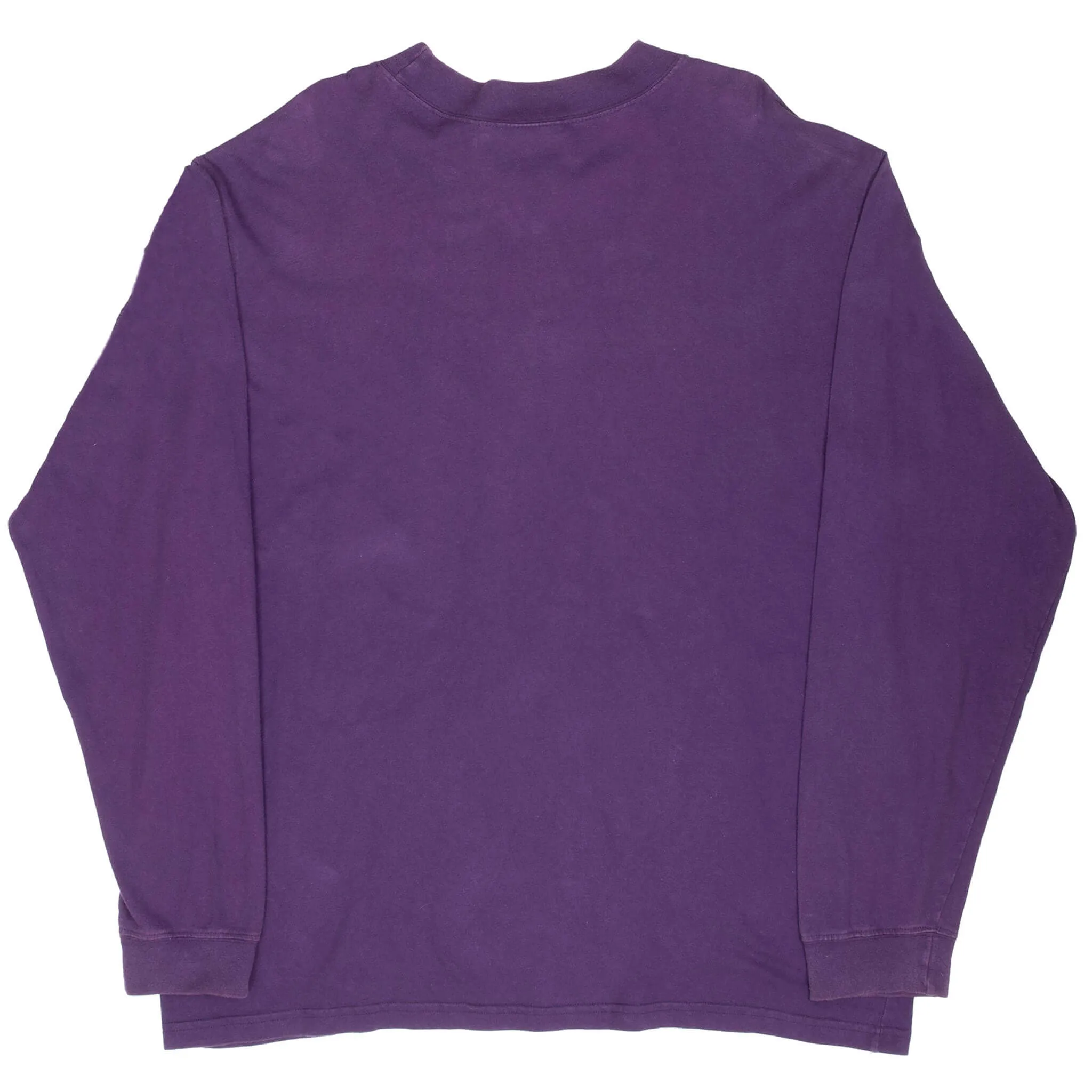 VINTAGE ADIDAS LONG SLEEVE TURTLE NECK PURPLE TEE SHIRT 1990S 2XL MADE IN USA