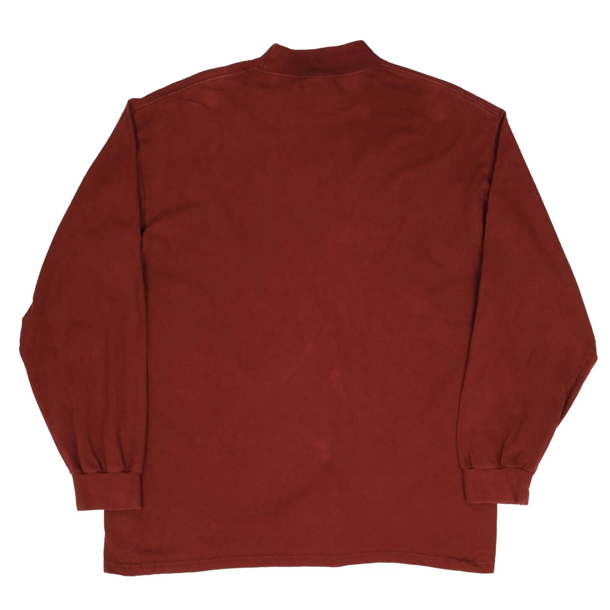 VINTAGE NIKE LONG SLEEVE TURTLE NECK RED BURGUNDY TEE SHIRT 2000S SIZE XL