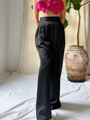 Vintage Satin High-Waisted Trousers - S/4/6