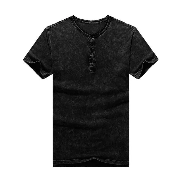 West Louis™ Vintage Cotton Solid T-Shirt