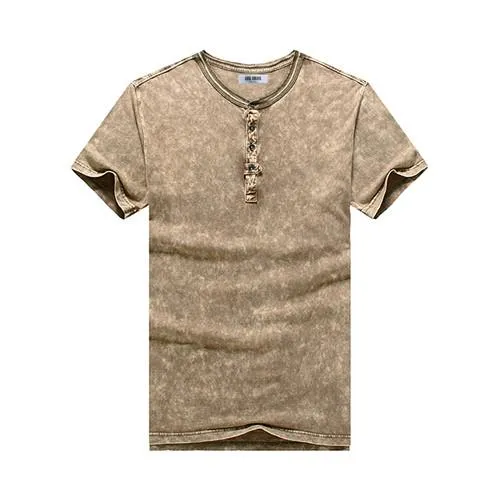 West Louis™ Vintage Cotton Solid T-Shirt