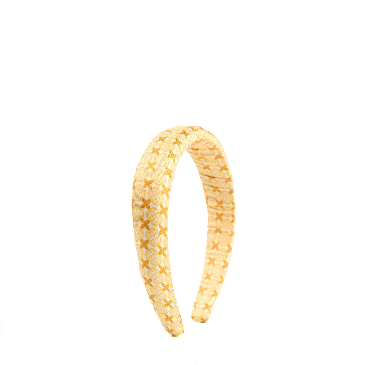 YELLOW SILK HEADBAND