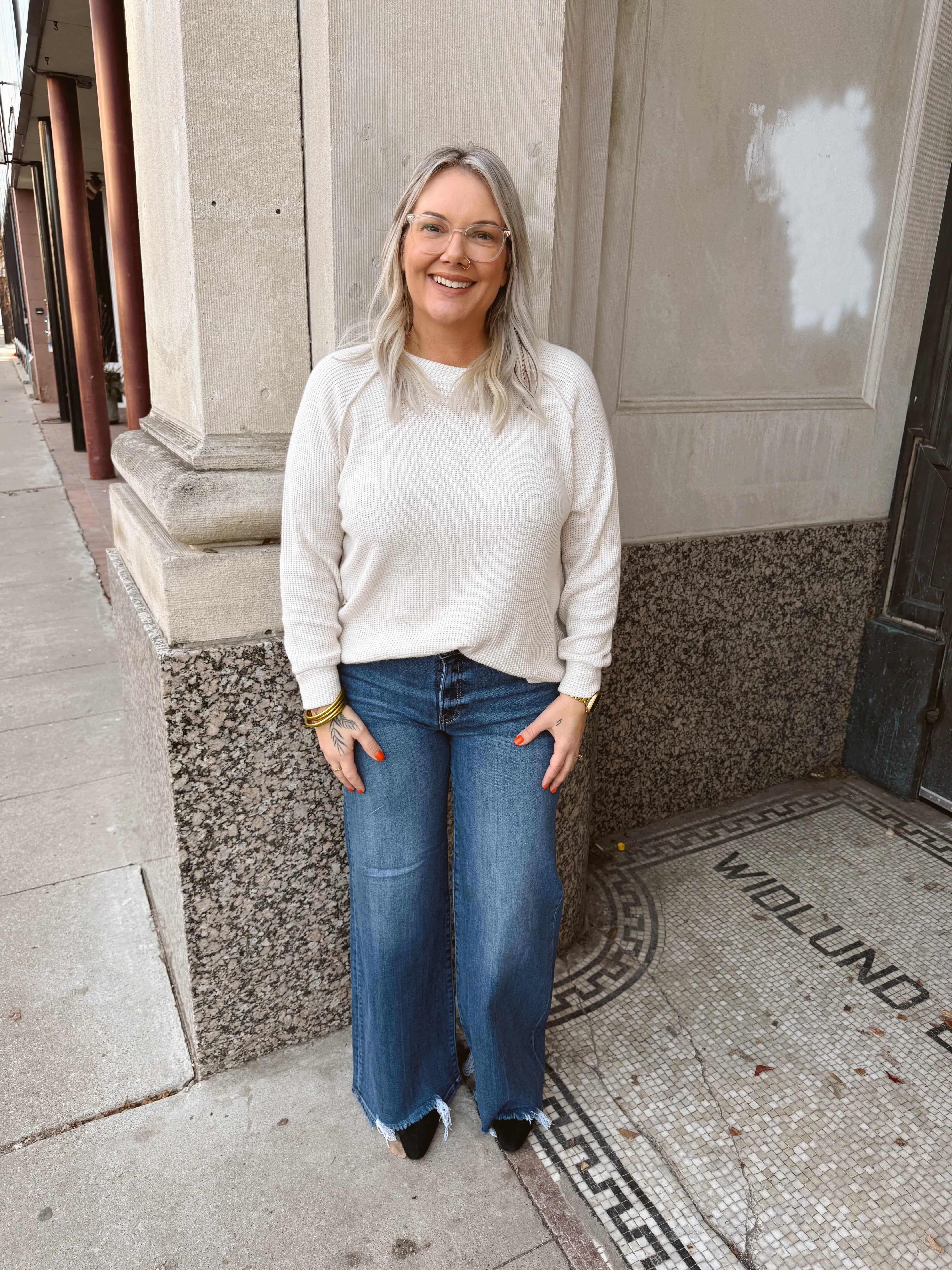Zen Long Sleeve Raglan Top-Sand Beige